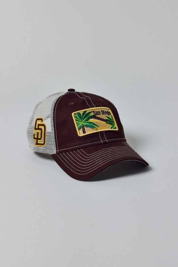 Slide View: 1: New Era MLB San Diego Padres Souvenir 9TWENTY Trucker Hat