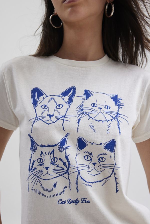 Slide View: 2: Cat Lady Era Slim Graphic Tee