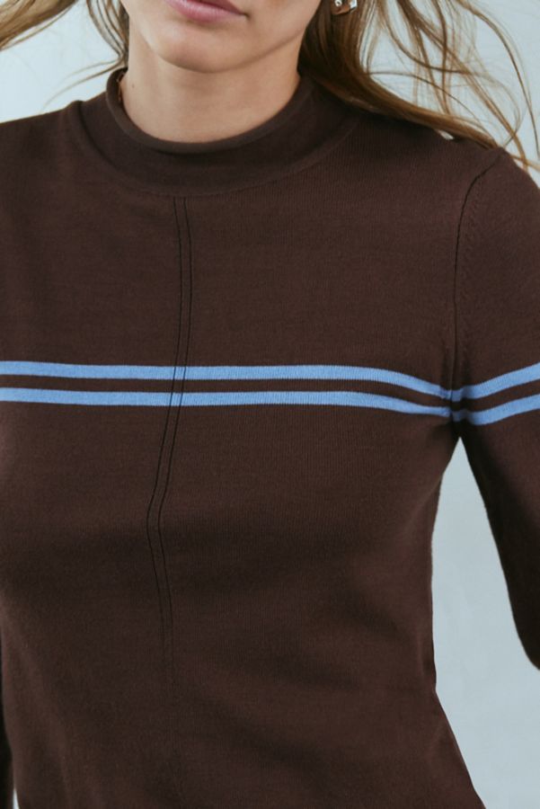 Slide View: 3: BDG Evelyn Striped Mockneck Sweater