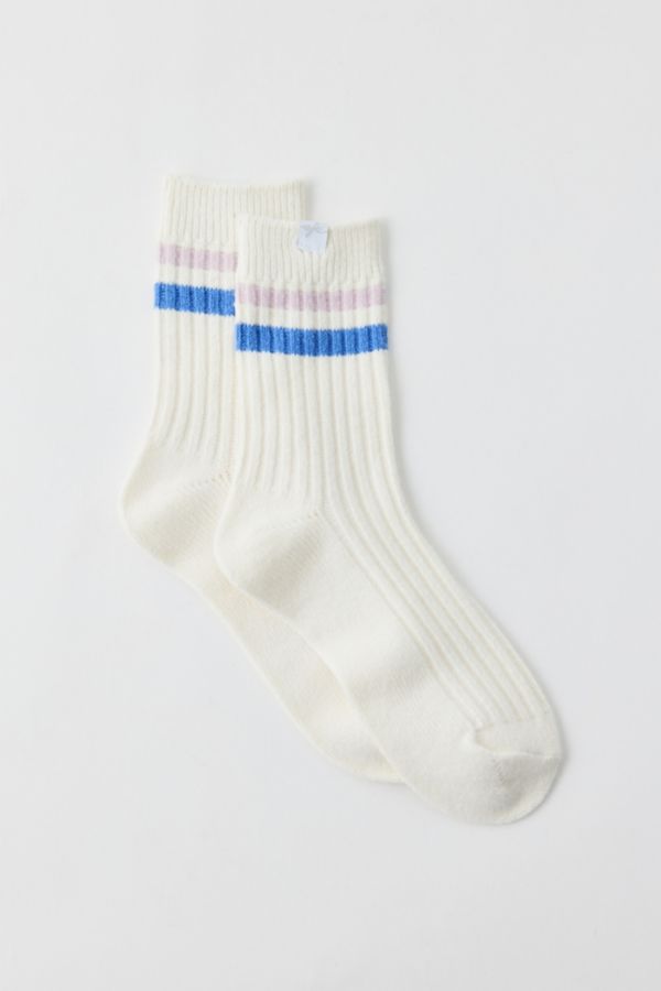 Slide View: 2: Out From Under Supersoft Striped Crew Sock