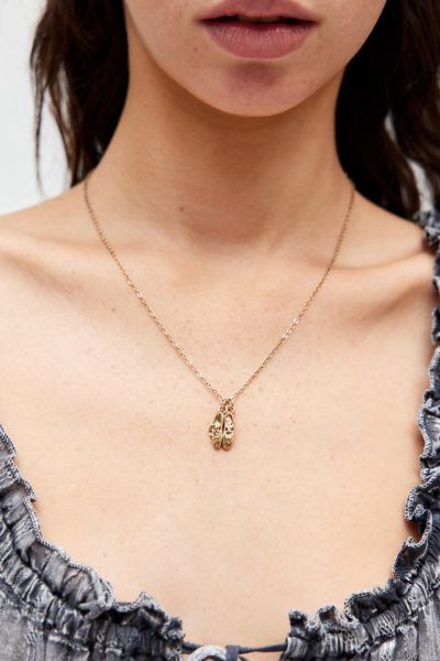 14k Gold Plated Retro Charm Necklace