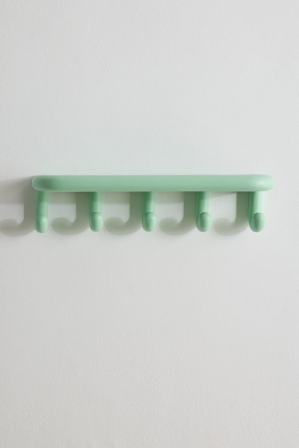 Slide View: 1: Harper Colorful Wall Multi-Hook Shelf