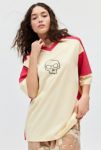 Thumbnail View 1: Skull Art Graphic Oversized V-Neck Jersey Tee