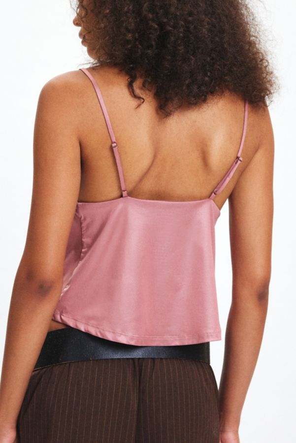 Slide View: 4: Kimchi Blue Erica Lace Trim Satin Flyaway Cami