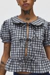 Thumbnail View 2: Motel Talora Tie-Front Peplum Blouse