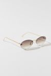 Thumbnail View 1: Rimless Micro Oval Sunglasses