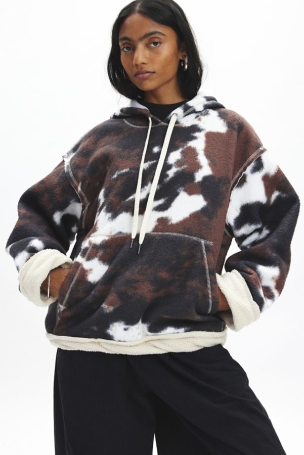 Slide View: 1: BDG Keaton Oversized Fleece Lined Hoodie Sweatshirt