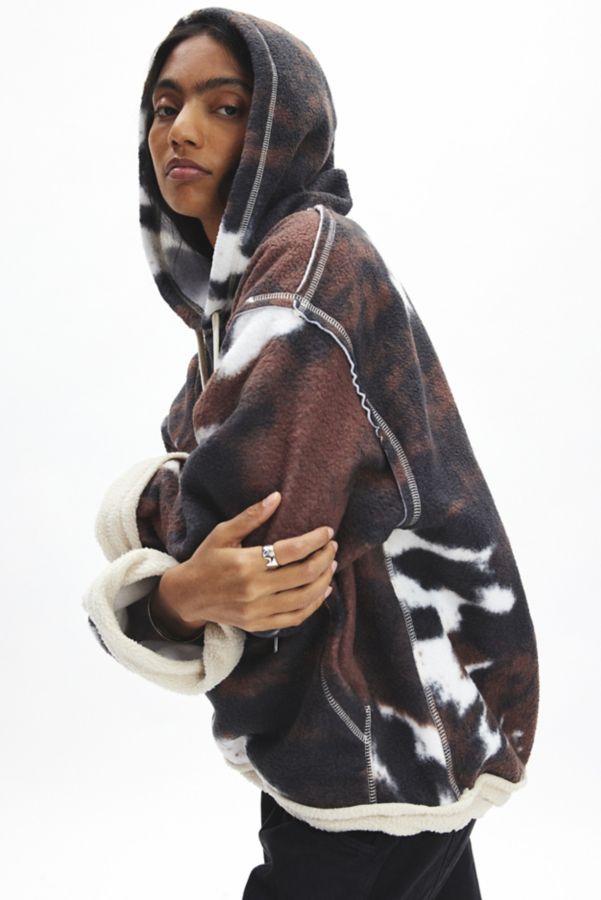 Slide View: 3: BDG Keaton Oversized Fleece Lined Hoodie Sweatshirt