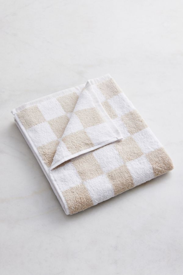 Slide View: 2: Bed Threads French Flax Linen Checkered Bath Mat