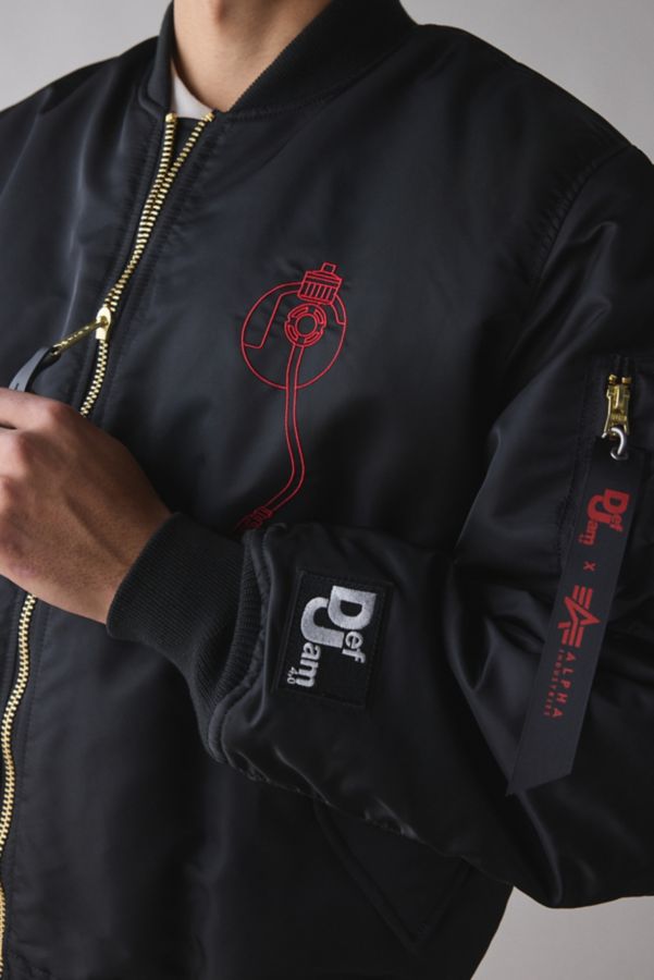 Slide View: 4: Alpha Industries Def Jam 40th Anniversary MA-1 Bomber Jacket