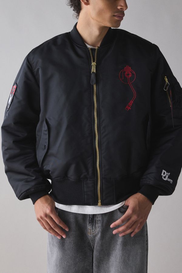 Slide View: 1: Alpha Industries Def Jam 40th Anniversary MA-1 Bomber Jacket