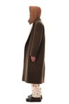 Thumbnail View 3: LC23 Hooded Shetland Wool Longline Coat