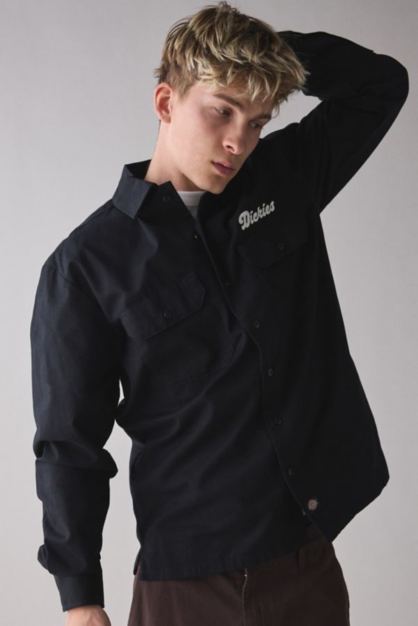 Slide View: 1: Dickies Lewistown Long Sleeve Button-Down Work Shirt