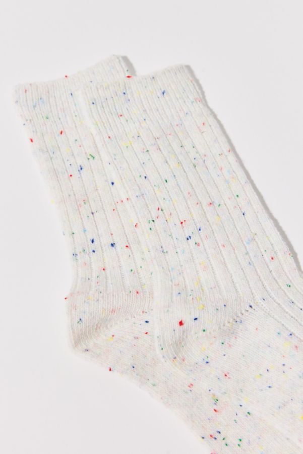 Slide View: 3: Cozy Speckled Boot Sock