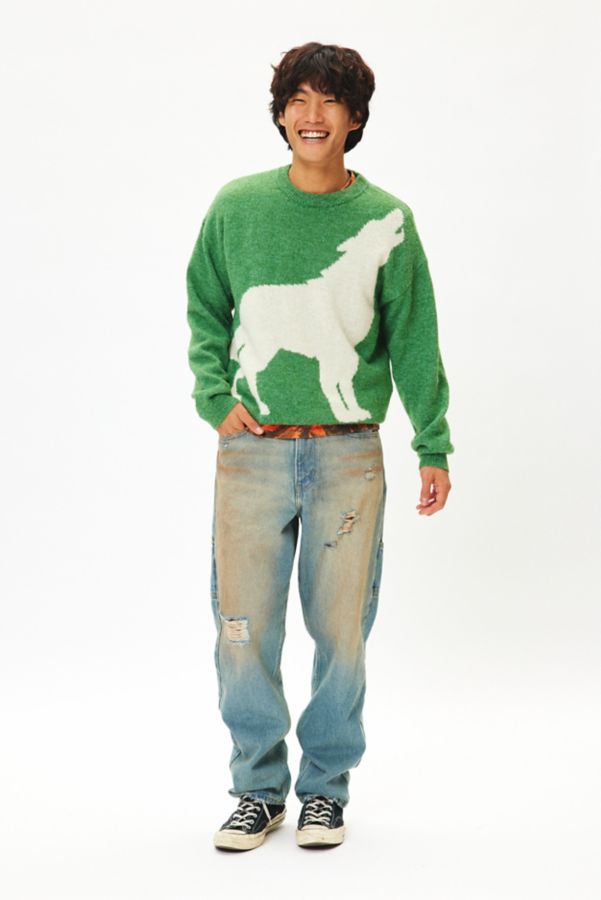 Slide View: 3: BDG Saddler Graphic Crew Neck Sweater