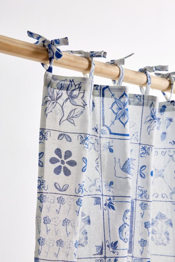 Slide View: 4: Mariana Tile Patterned Café Curtain Set