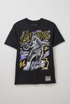 Thumbnail View 1: Mitchell & Ness NBA Magic Johnson Los Angeles Lakers Chalked Up Graphic Tee