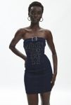 Thumbnail View 1: Ecote Izzy Strapless Embellished Denim Mini Dress