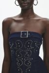 Thumbnail View 3: Ecote Izzy Strapless Embellished Denim Mini Dress