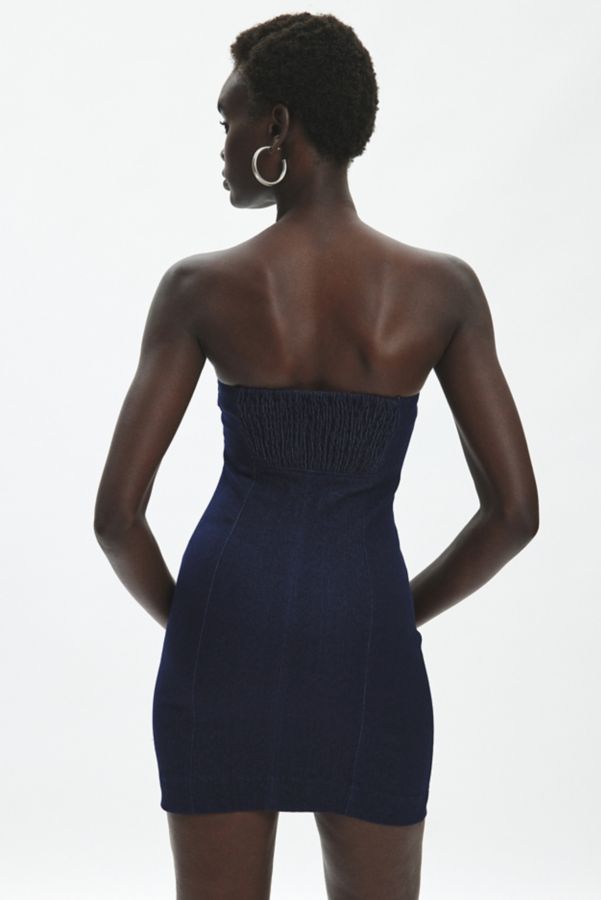 Slide View: 4: Ecote Izzy Strapless Embellished Denim Mini Dress