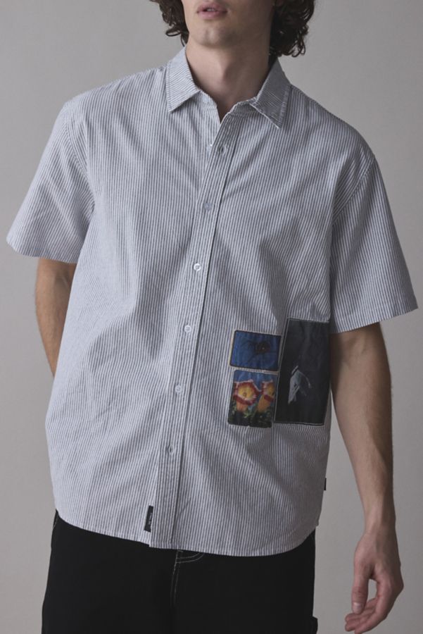 Slide View: 1: THRILLS Come Believe Patched Short Sleeve Shirt