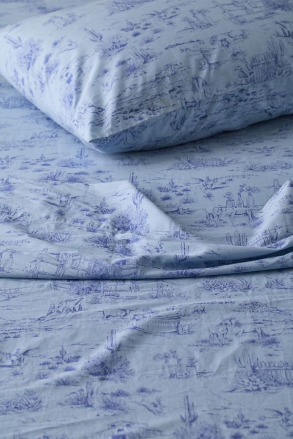 Slide View: 2: Western Toile Sheet Set