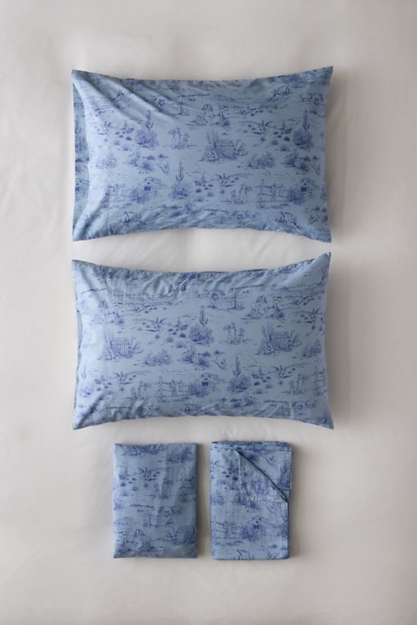 Slide View: 3: Western Toile Sheet Set