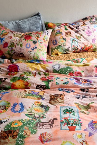 Curious Collage Breezy Cotton Percale Duvet Cover