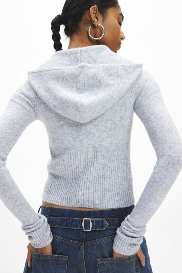 Slide View: 4: BDG Monet Knit Full-Zip Hoodie Sweater