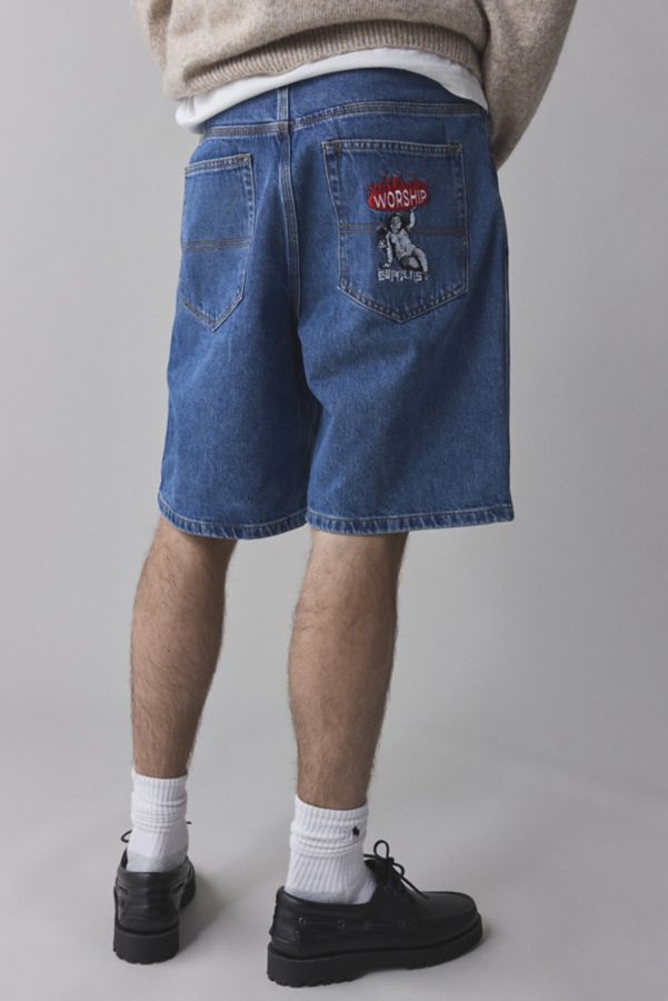 Slide View: 2: WORSHIP SUPPLIES Hold Up Big Dawg Denim Short