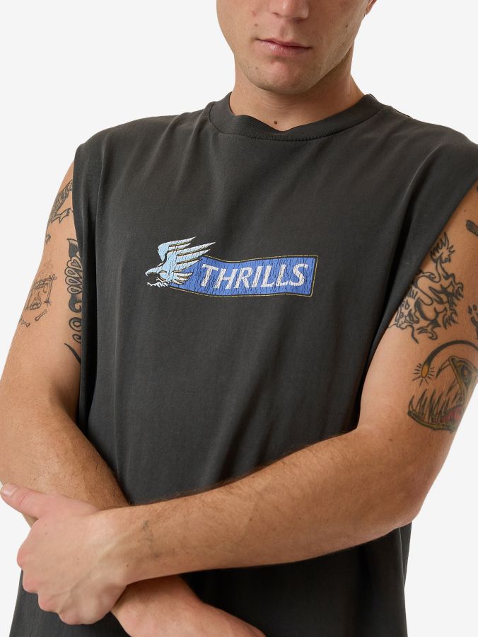 Slide View: 4: THRILLS Allegiance Logo Graphic Muscle Tee