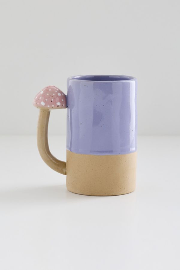 Slide View: 2: Shroomie Mushroom Handle Ceramic Mug