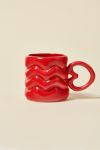 Thumbnail View 2: Heart Handle Puffy Ceramic Mug