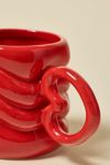 Thumbnail View 3: Heart Handle Puffy Ceramic Mug