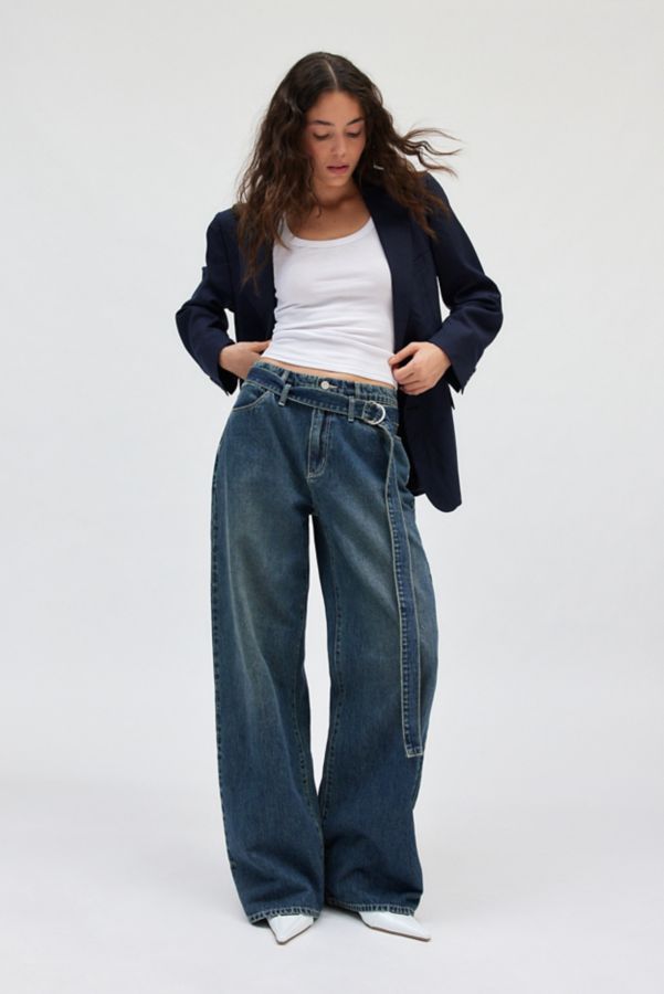 Slide View: 1: Abrand 95 Iveta Super Baggy Belted Jean