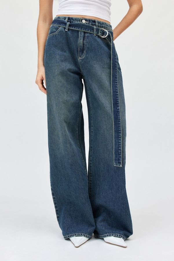 Slide View: 2: Abrand 95 Iveta Super Baggy Belted Jean