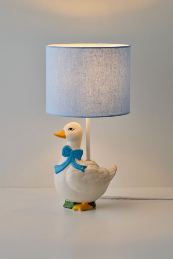 Slide View: 4: Ceramic Goose Shape Table Lamp