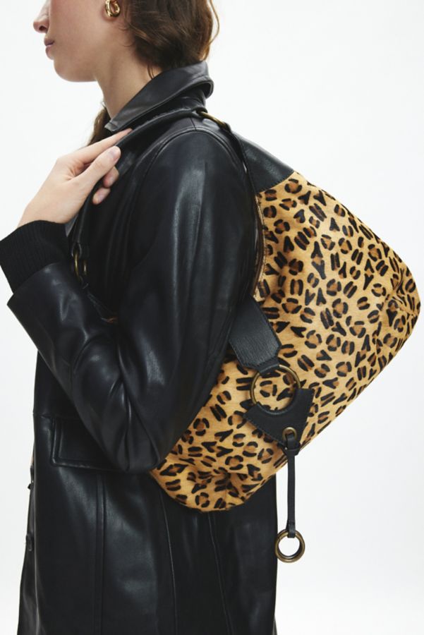 Slide View: 1: Silence + Noise Cheetah Print Hobo Bag