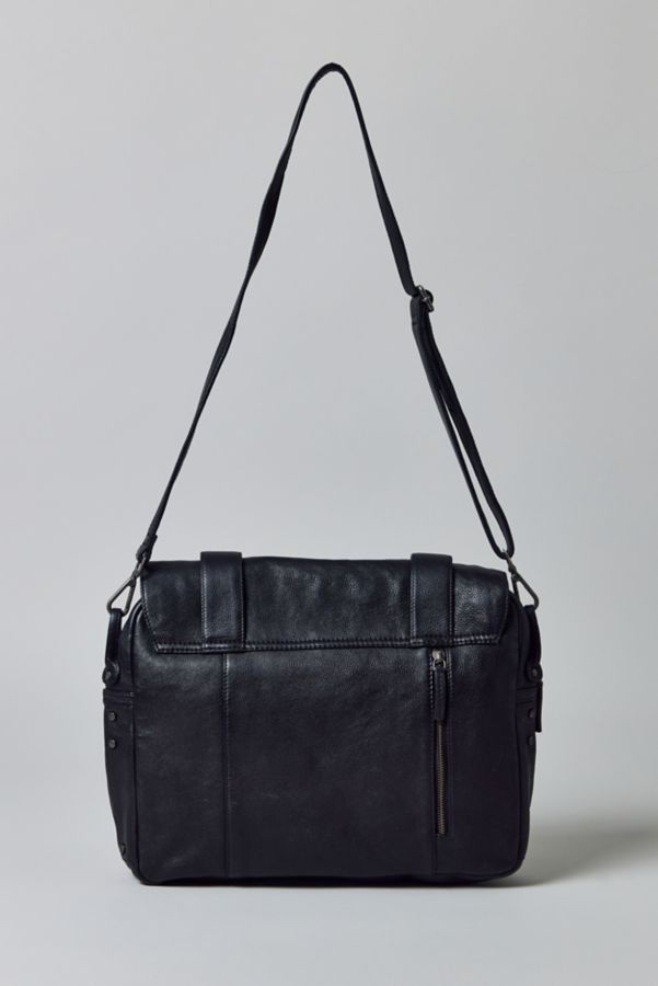 Slide View: 3: Classic Leather Messenger Bag