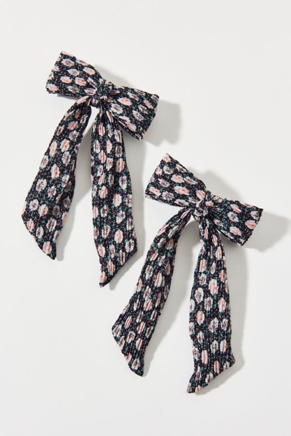 Slide View: 2: Ditsy Floral Hair Bow Clip Set