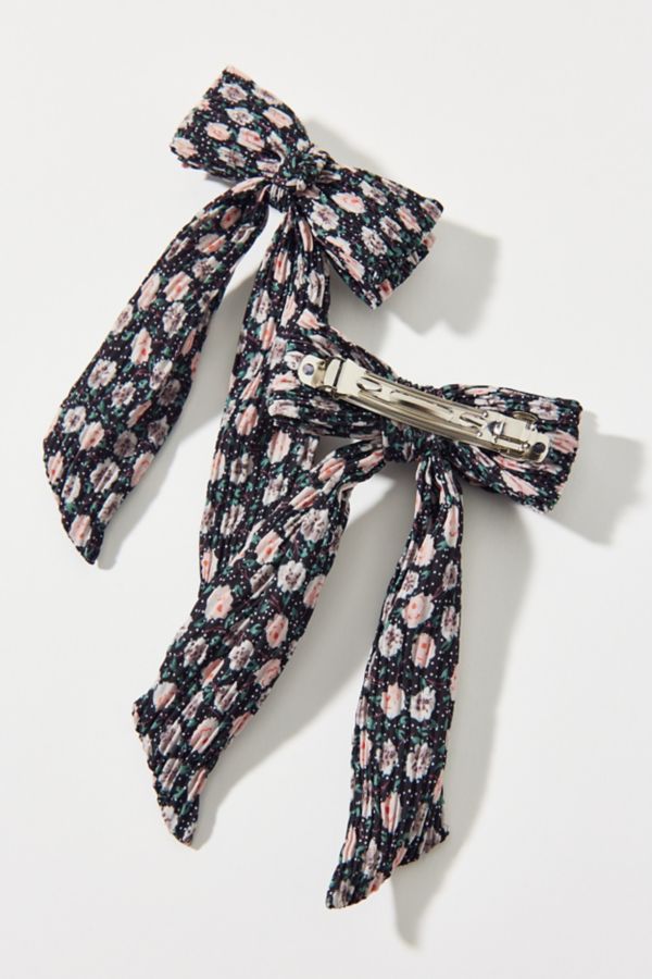 Slide View: 3: Ditsy Floral Hair Bow Clip Set