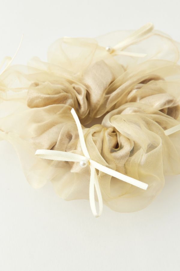 Slide View: 3: Double Layer Chiffon Scrunchie