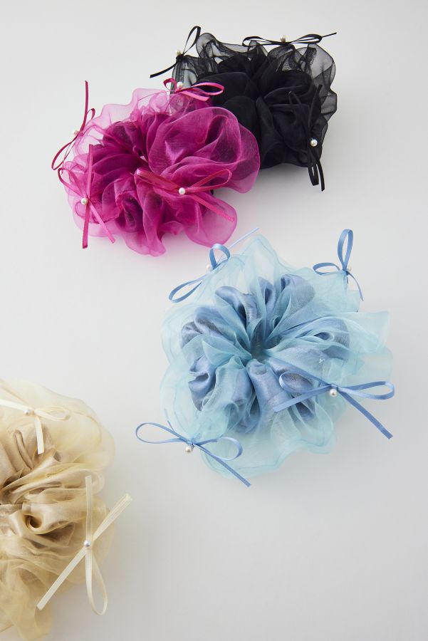 Slide View: 4: Double Layer Chiffon Scrunchie