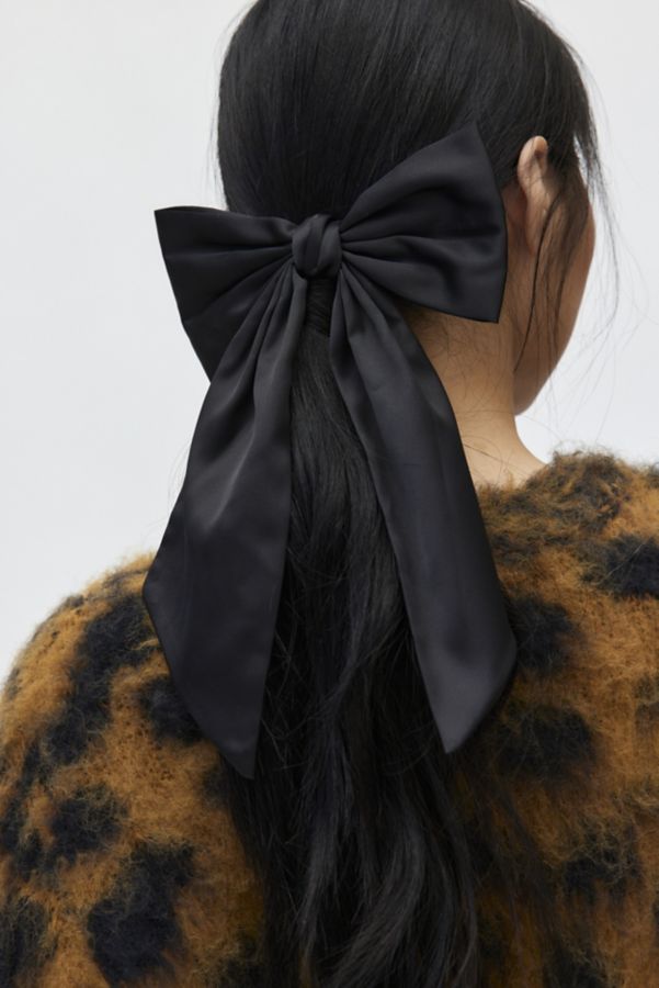 Slide View: 1: Matte Satin Hair Bow Clip