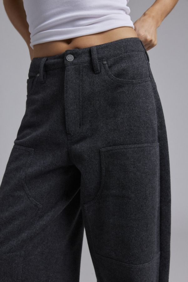 Slide View: 2: AFRM Brianna Tweed High-Waisted Barrel Pant