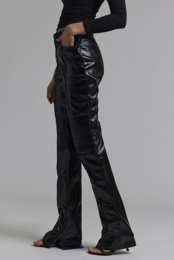 Slide View: 2: AFRM Dixon Faux Leather Straight Leg Pant