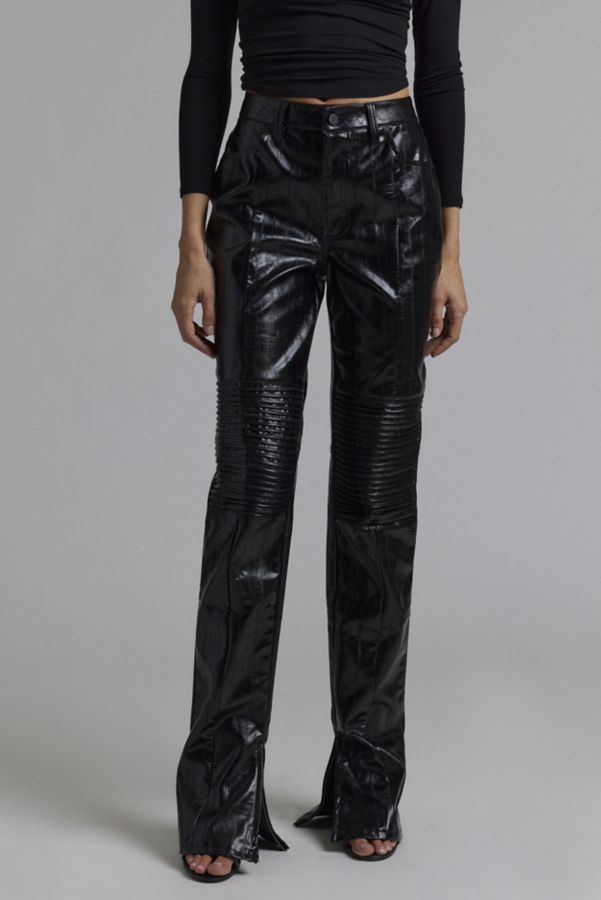 Slide View: 3: AFRM Dixon Faux Leather Straight Leg Pant