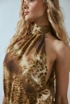 Thumbnail View 3: Ecote Delphone Leopard Asymmetric Halter Mini Dress