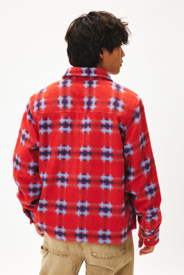 Slide View: 3: BDG Cabin Plaid Long Sleeve Overshirt