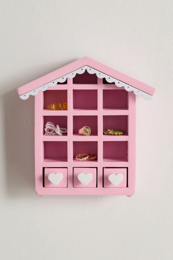 Slide View: 1: Dollhouse Coquette Jewelry Cabinet Shelf